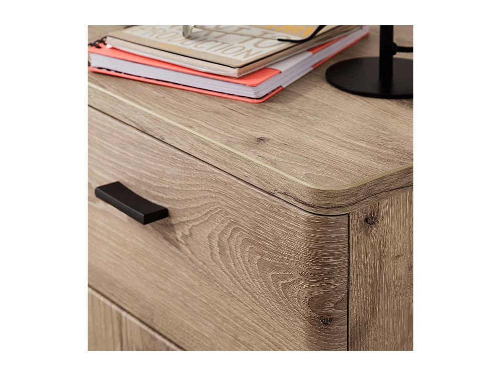 Schuh Schrank Holzoptik in Wildeichefarben Soft Close Türen und Schublade