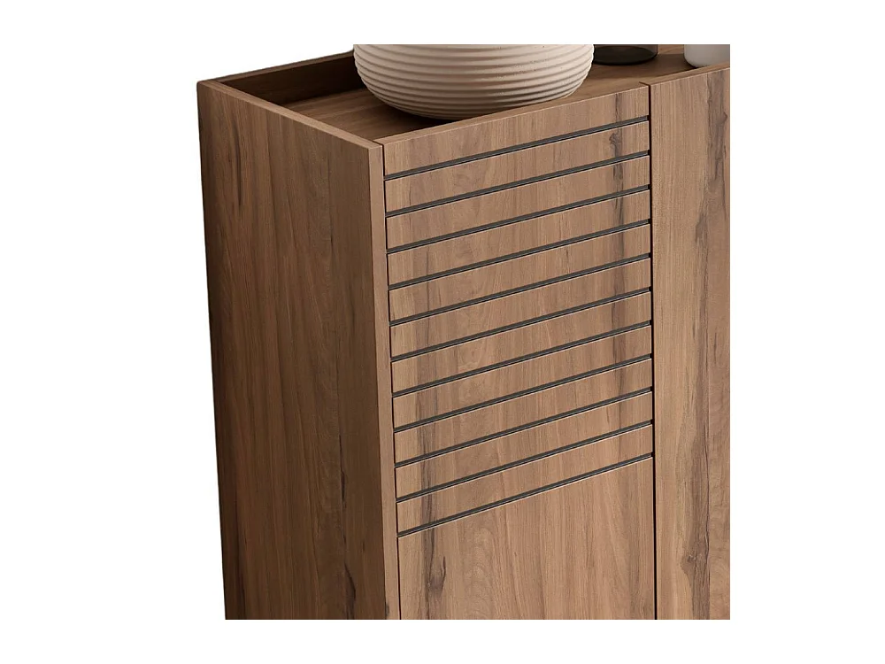 Garderobenschuhschrank Schuh Schrank mit Drehtüren in Holz Braun