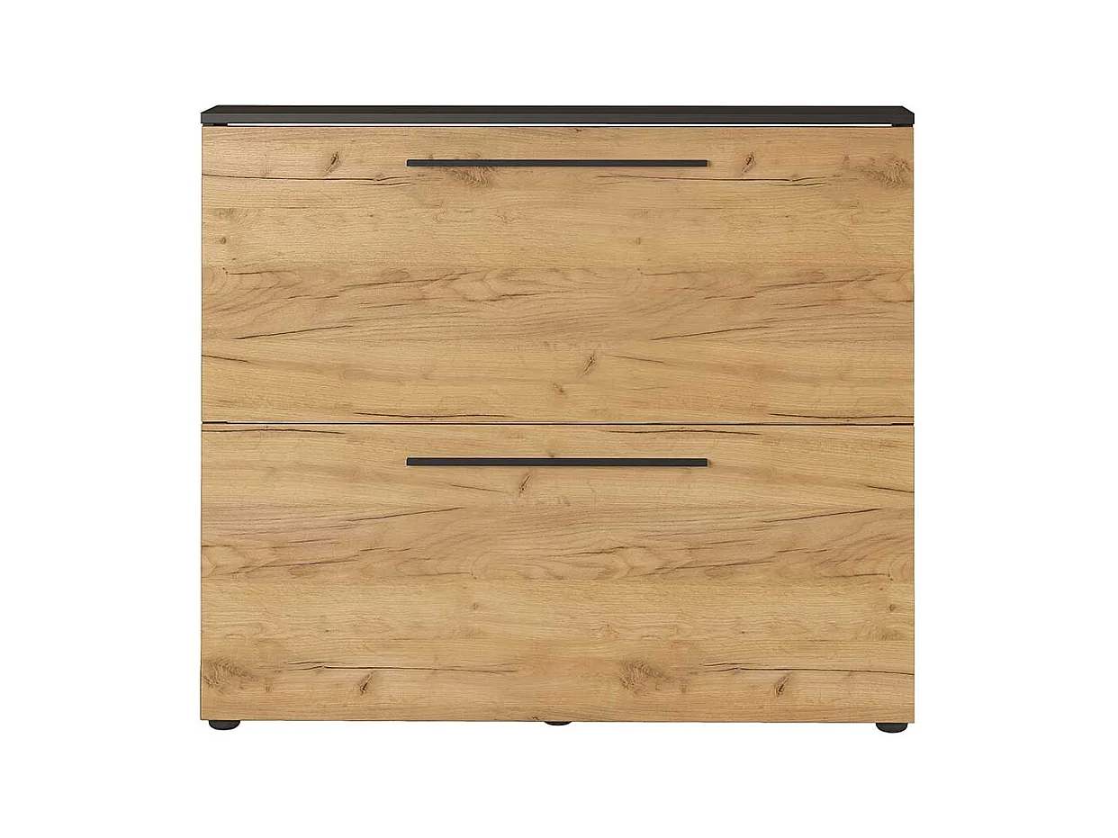 Garderobenschuhschrank in Wildeichefarben Anthrazit