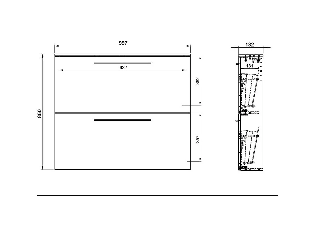Garderobenschuhschrank in Wildeichefarben Anthrazit