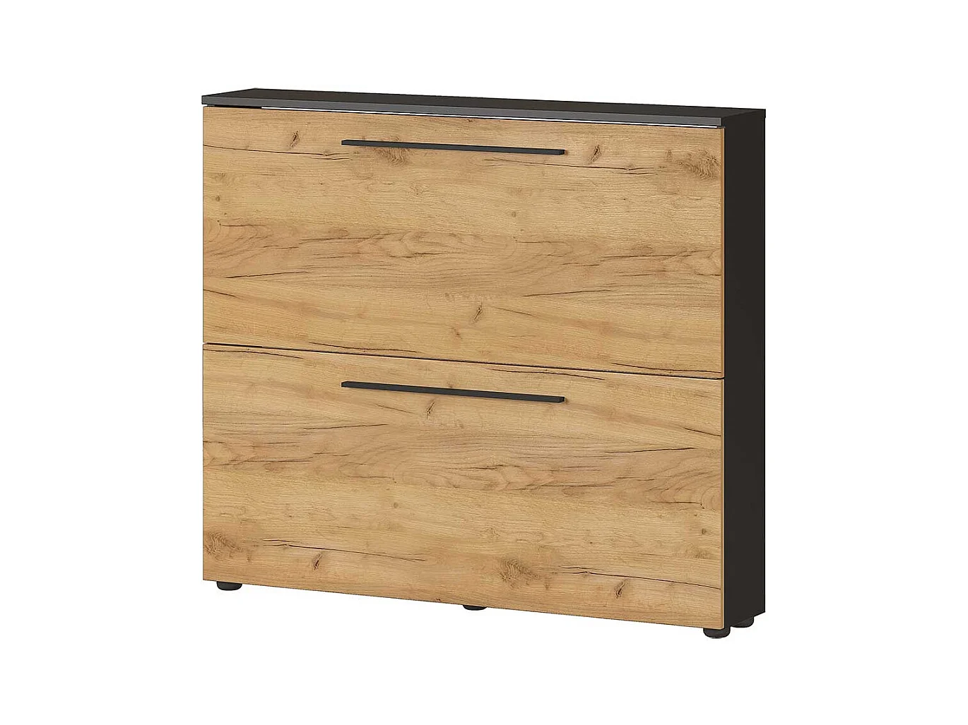 Garderobenschuhschrank in Wildeichefarben Anthrazit