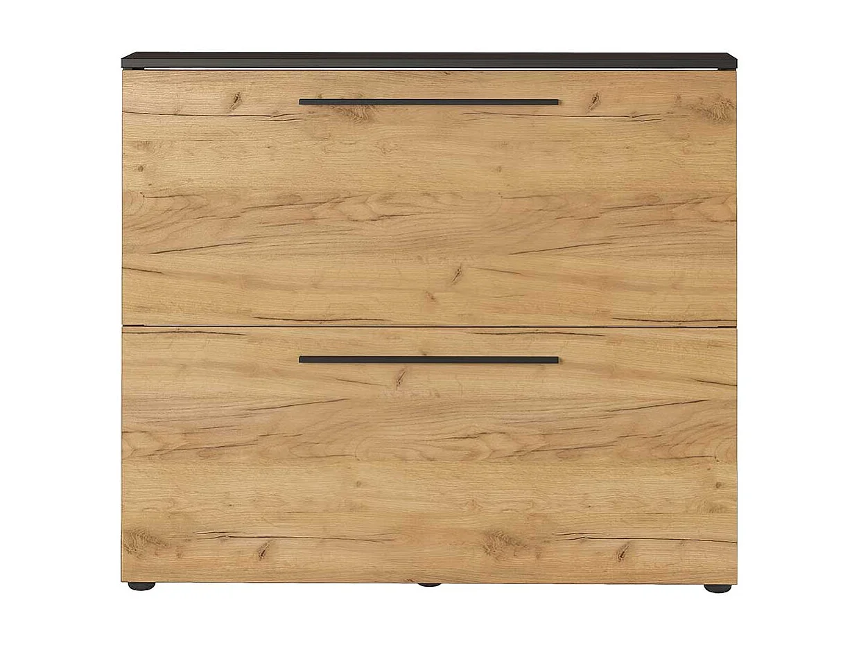 Garderobenschuhschrank in Wildeichefarben Anthrazit