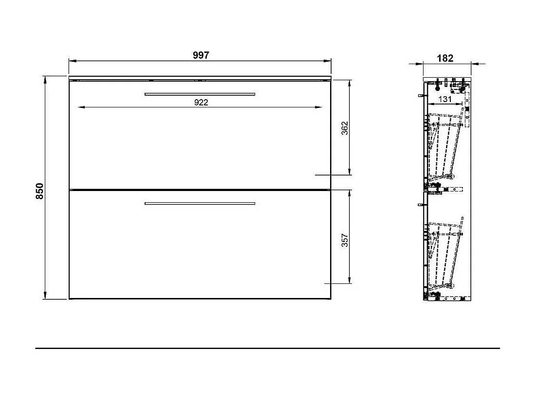 Garderobenschuhschrank in Wildeichefarben Anthrazit