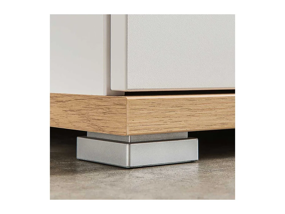 Schuhschrank in Weiß Eiche 90 cm