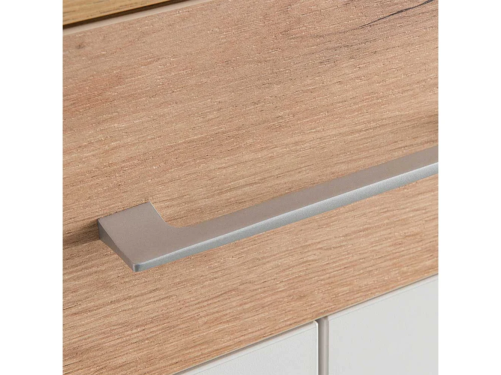 Schuhschrank in Weiß Eiche 90 cm