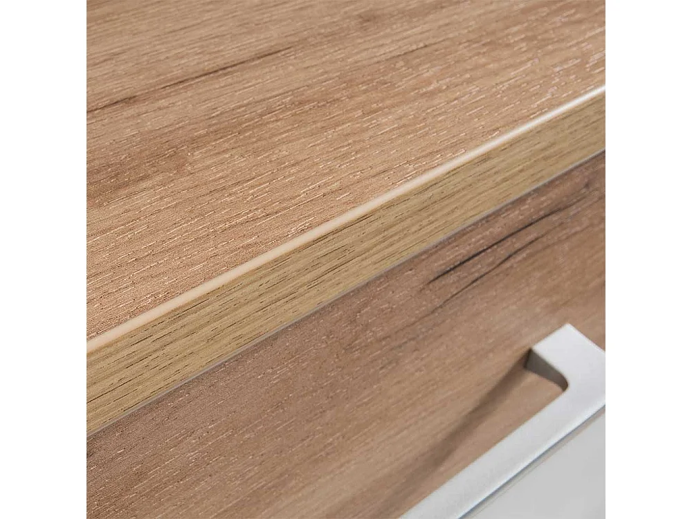 Schuhschrank in Weiß Eiche 90 cm