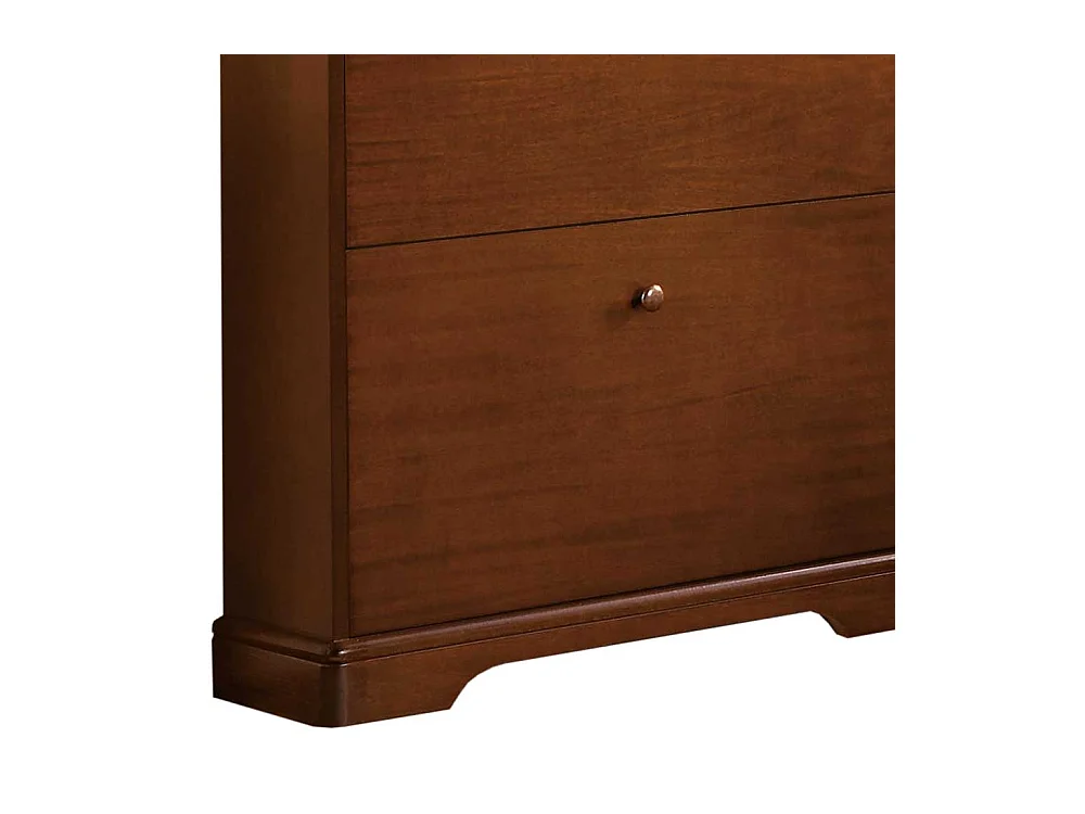 Klassischer Garderobenschuhschrank in Nussbaumfarben vier Schuhklappen