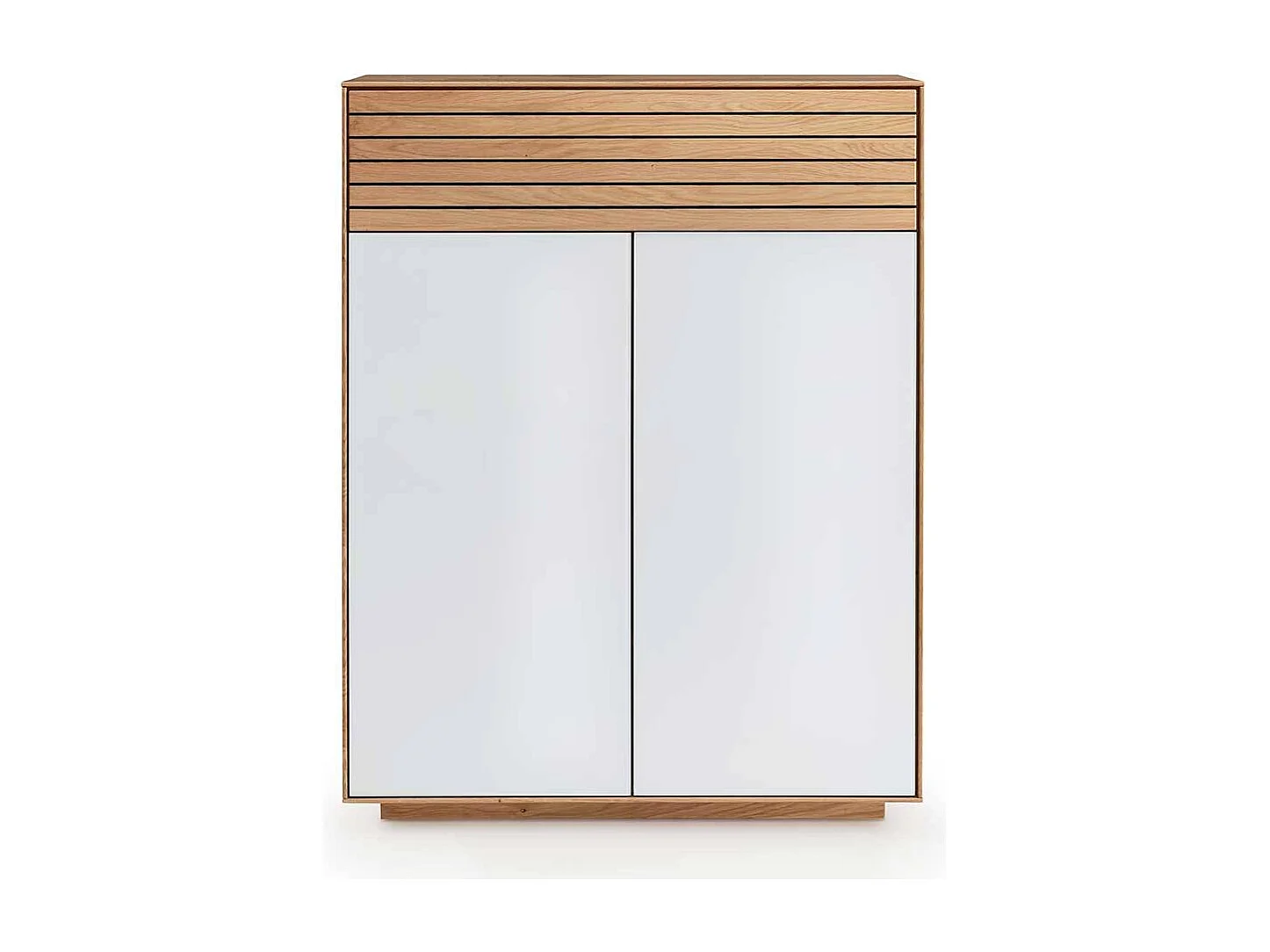 Schuhgarderobe Schuh Schrank mit Drehtüren in Weiß und Asteichefarben