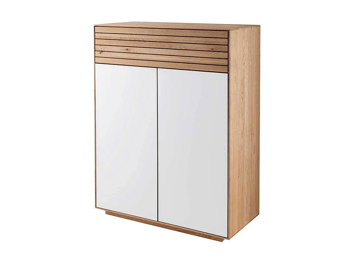 Schuhgarderobe Schuh Schrank mit Drehtüren in Weiß und Asteichefarben