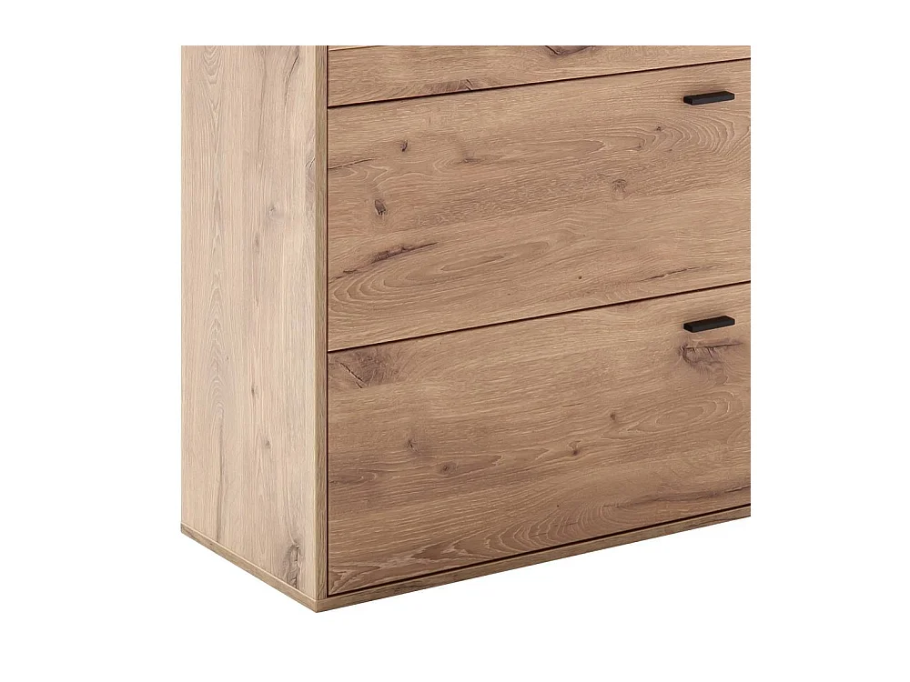 Schuhschrank Wandschrank mit LED Beleuchtung und Metallgriffen