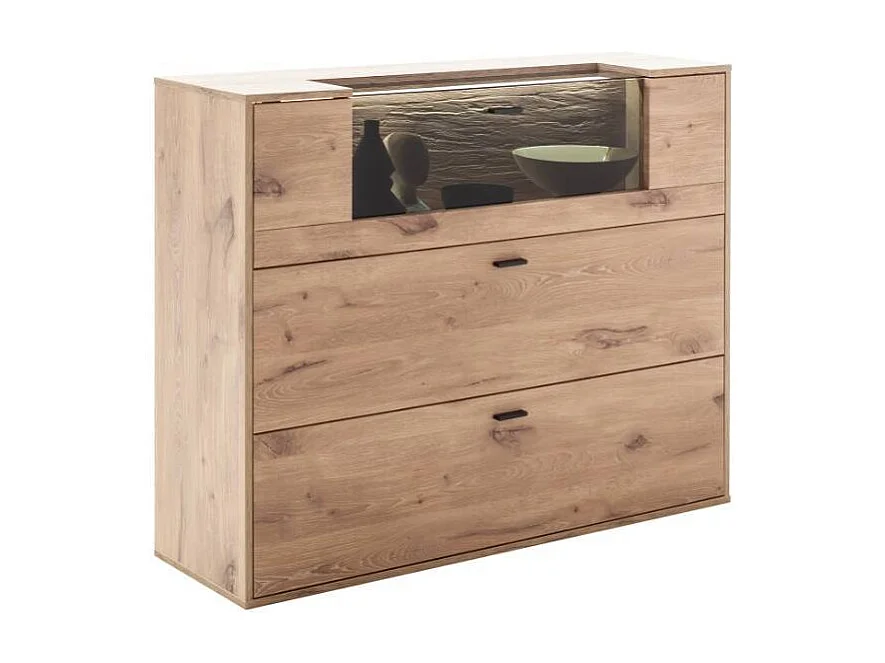 Schuhschrank Wandschrank mit LED Beleuchtung und Metallgriffen