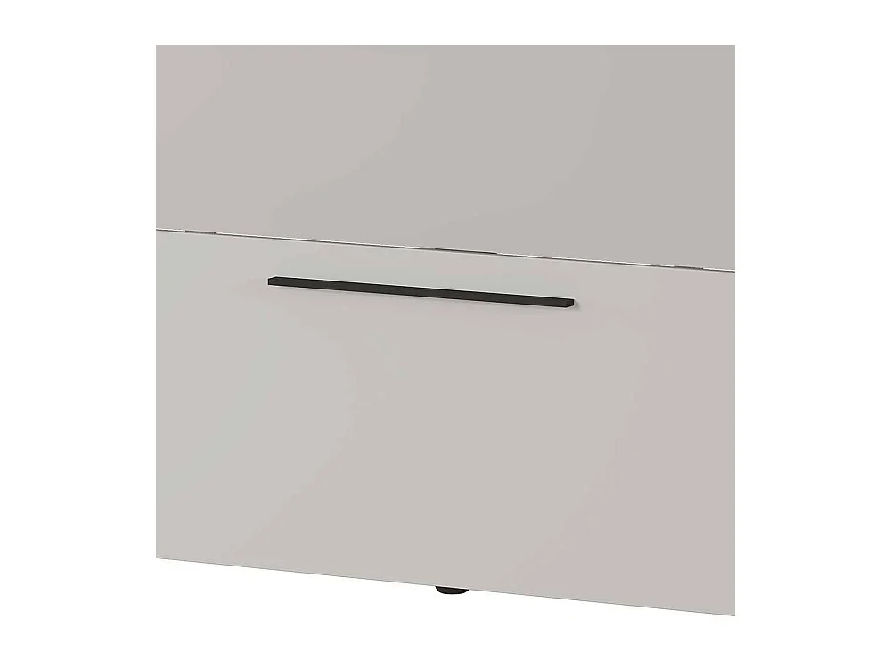 Garderobenschuhschrank in Hellgrau 2 Schuhkörben aus Metall