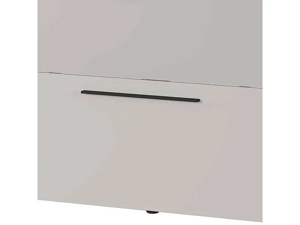 Garderobenschuhschrank in Hellgrau 2 Schuhkörben aus Metall