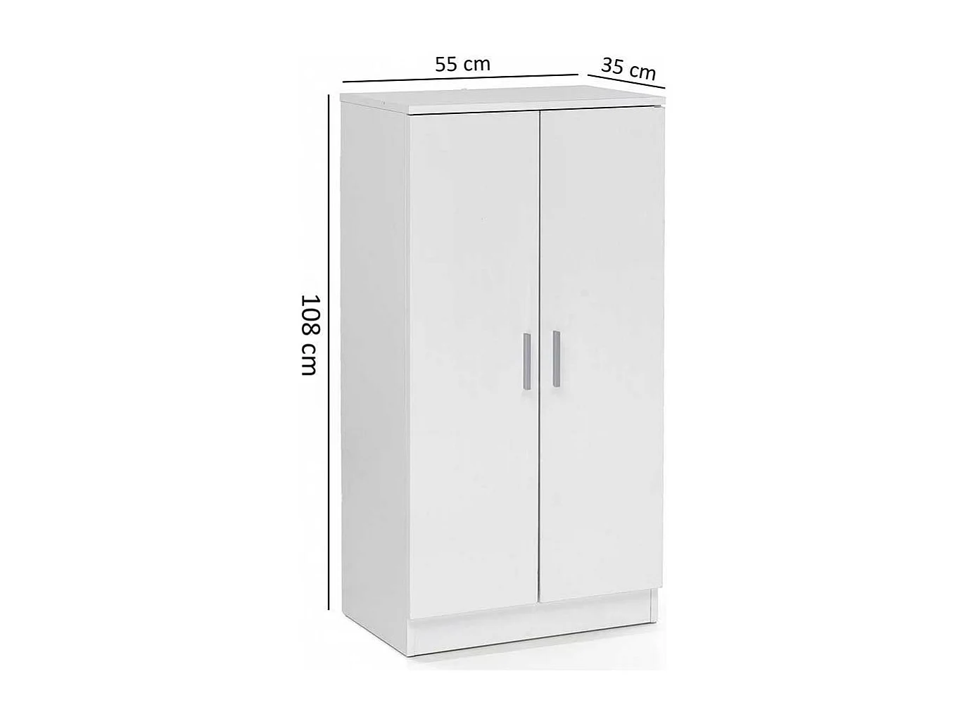 Garderoben Schuhschrank in Weiß 55 cm