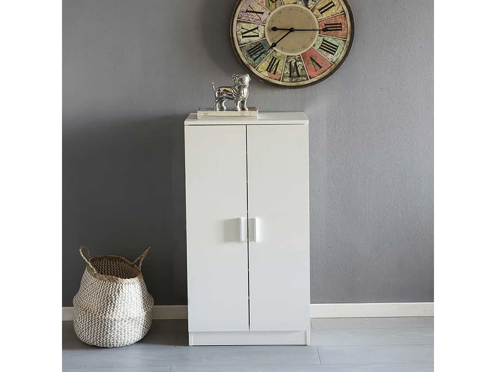 Garderoben Schuhschrank in Weiß 55 cm