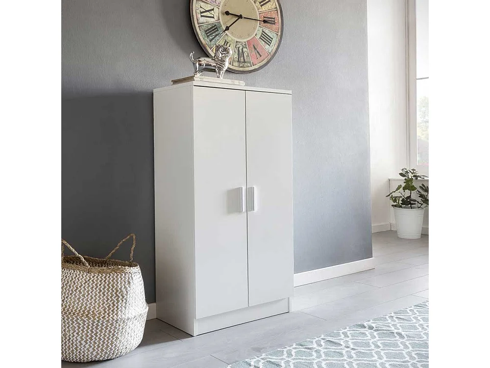 Garderoben Schuhschrank in Weiß 55 cm
