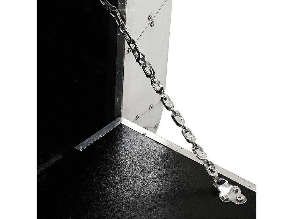 Mini Schuhschrank im Industriedesign Aluminium beschlagen