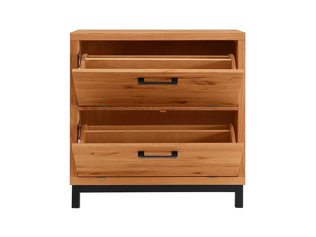 Garderobenschuhschrank im Industry und Loft Stil Kernbuche Massivholz