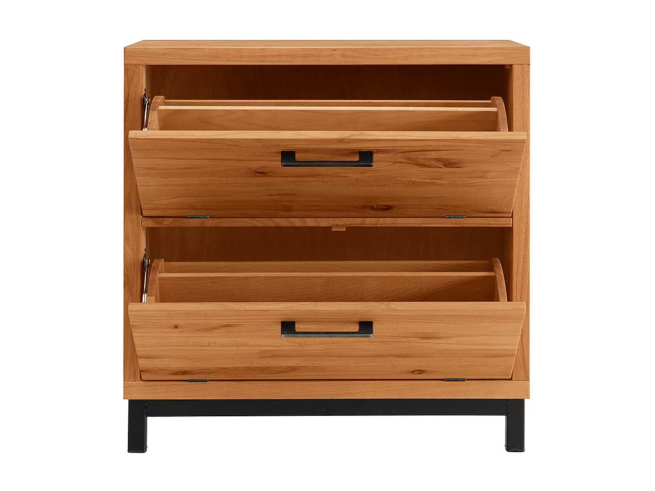 Garderobenschuhschrank im Industry und Loft Stil Kernbuche Massivholz