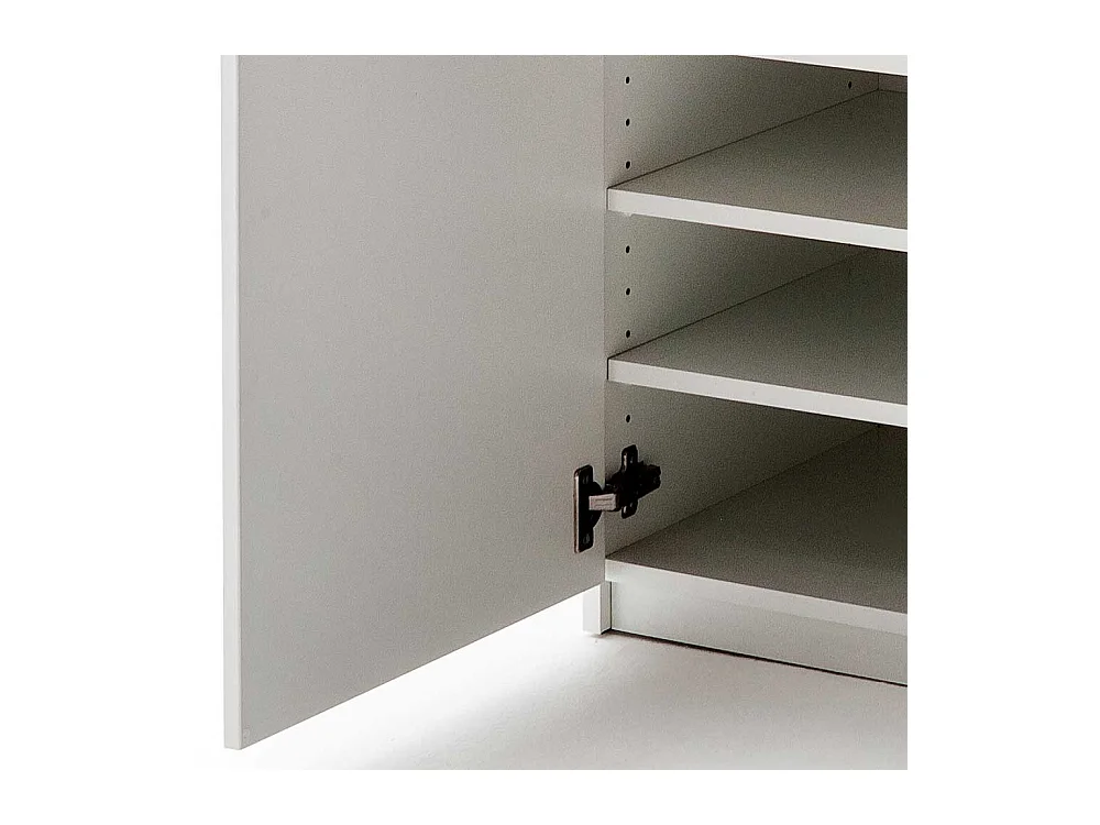 Flurkommode mit LED Beleuchtung Weiß und Wildeiche Optik