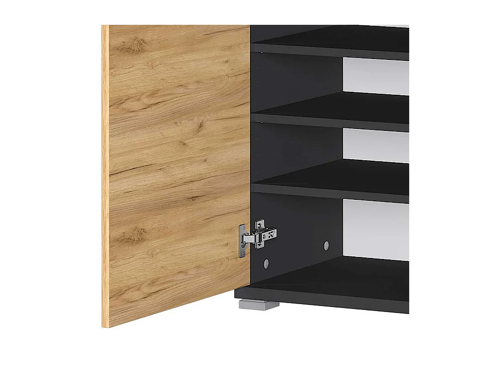 Schuhschrank in Wildeichefarben und Anthrazit Made in Germany