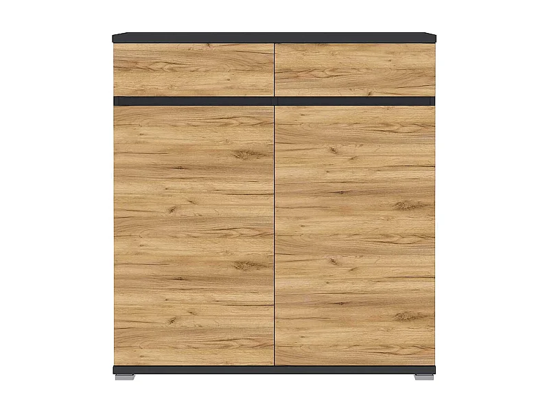 Schuhschrank in Wildeichefarben und Anthrazit Made in Germany