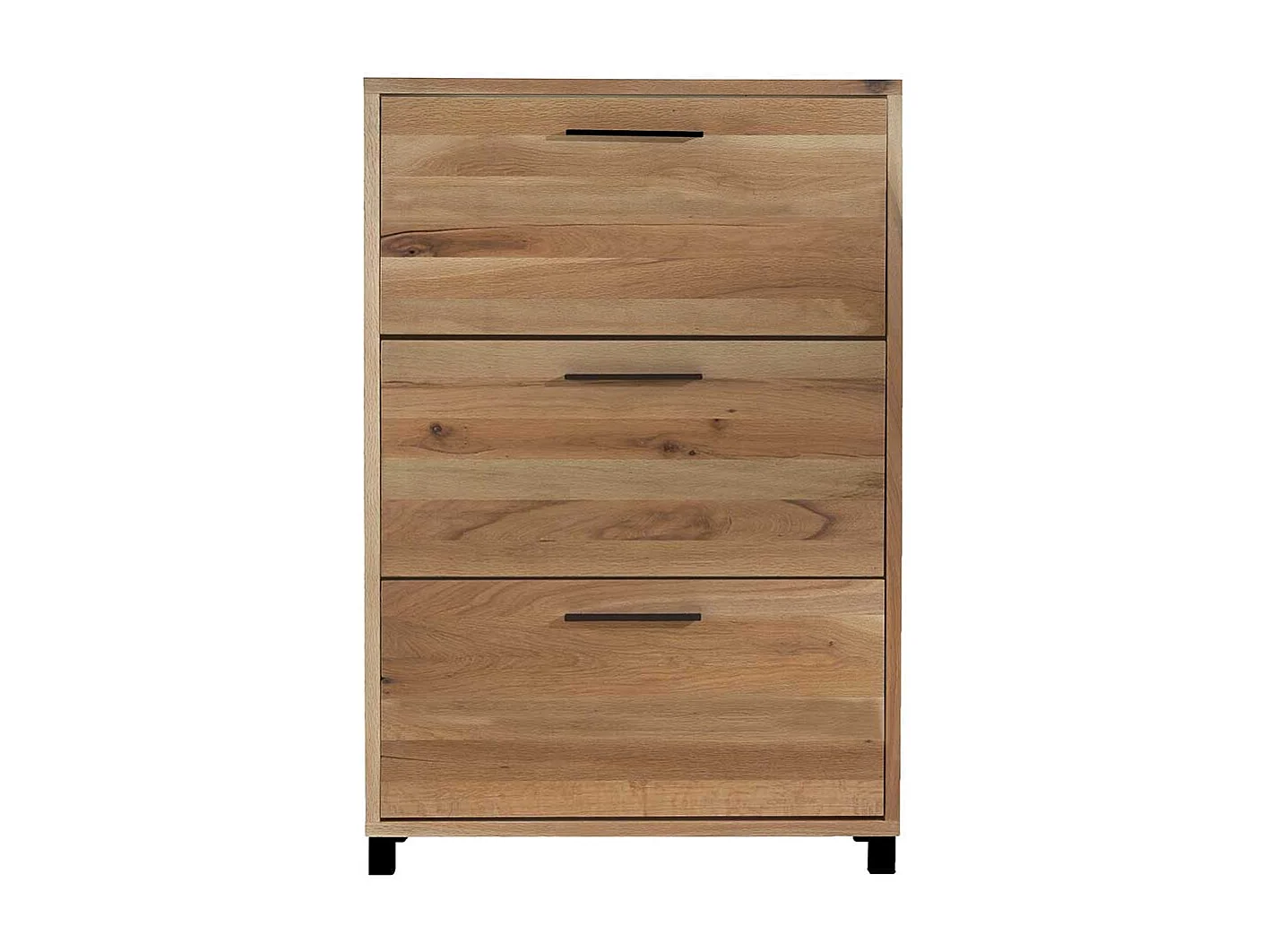 Schuhklappenschrank aus Eiche Massivholz geölt