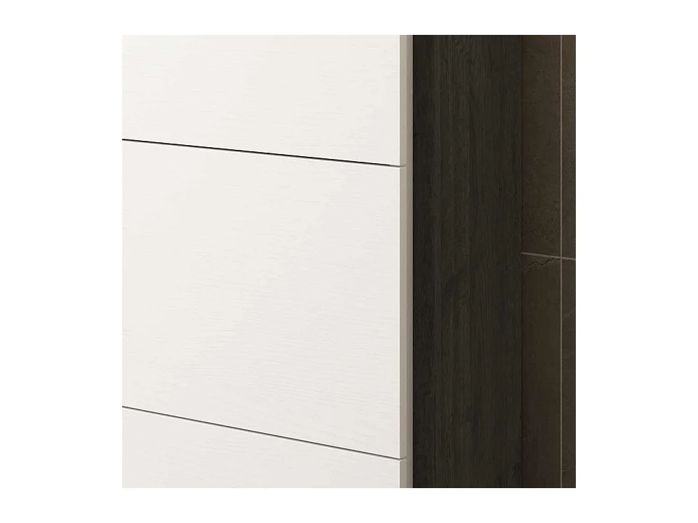 Schuhkipper in Schwarzgrau und Weiß 80 cm breit