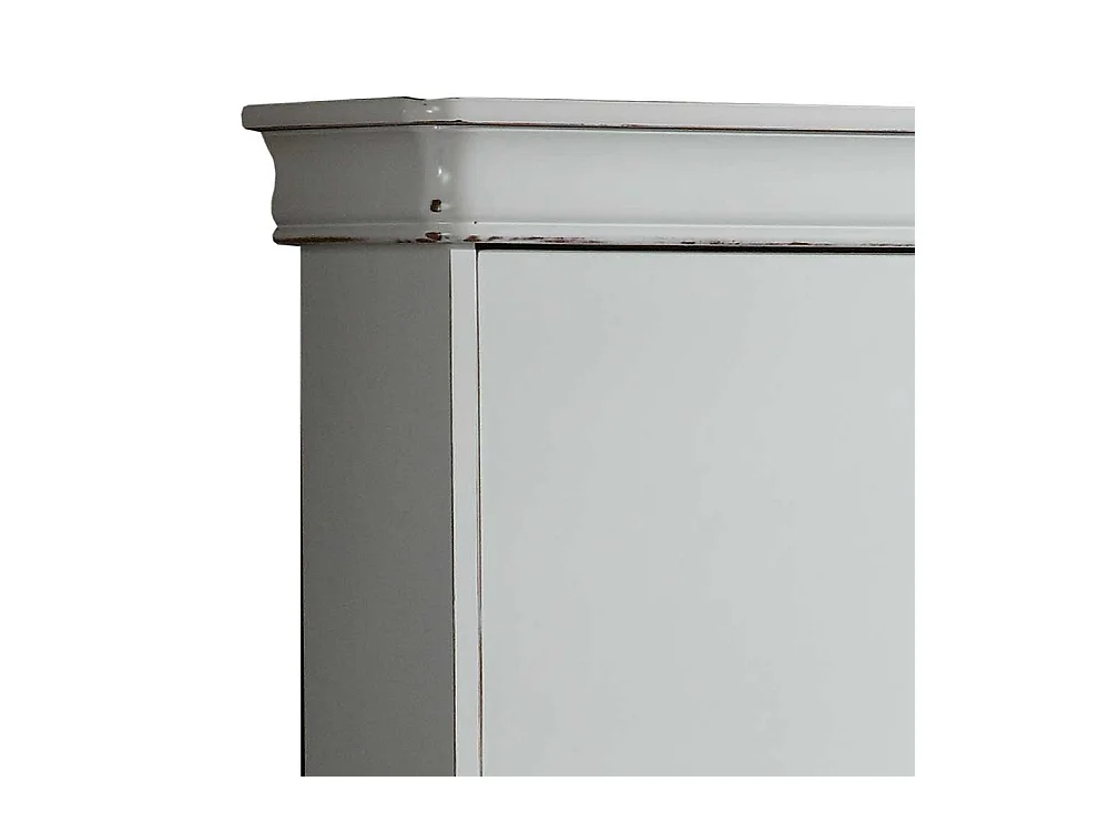 Vintage Optik Schuhschrank in Weiß vier Schuhklappen