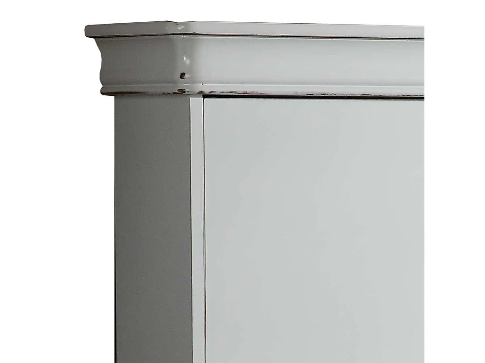 Vintage Optik Schuhschrank in Weiß vier Schuhklappen