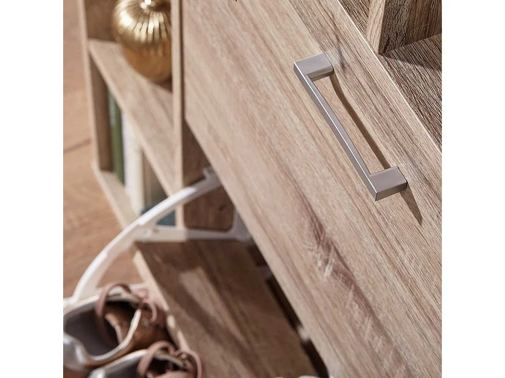 Schuhklappenschrank mit Regal in Sonoma-Eiche 85 cm breit