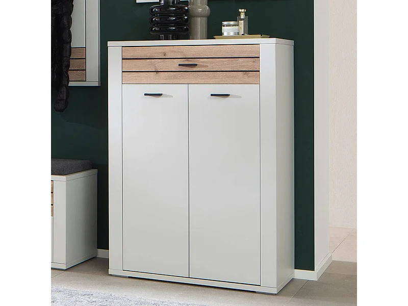 Schuhschrank Garderobenschuhschrank mit einer Schublade und Drehtüren