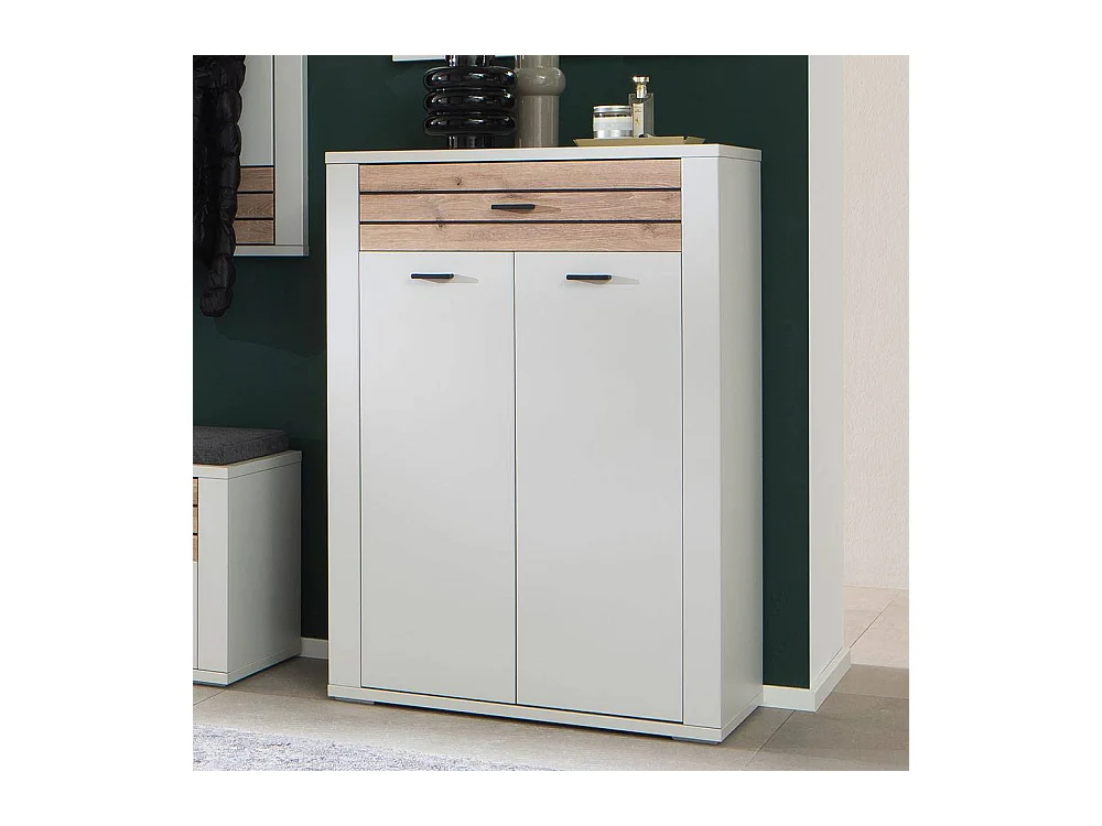 Schuhschrank Garderobenschuhschrank mit einer Schublade und Drehtüren