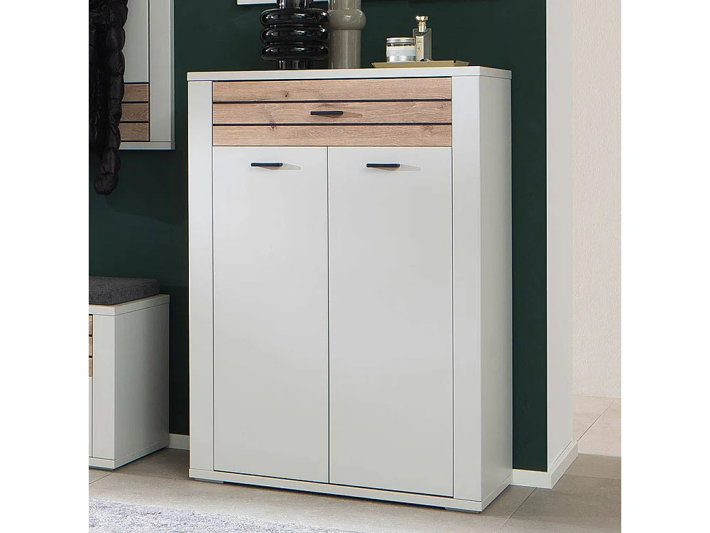 Schuhschrank Garderobenschuhschrank mit einer Schublade und Drehtüren