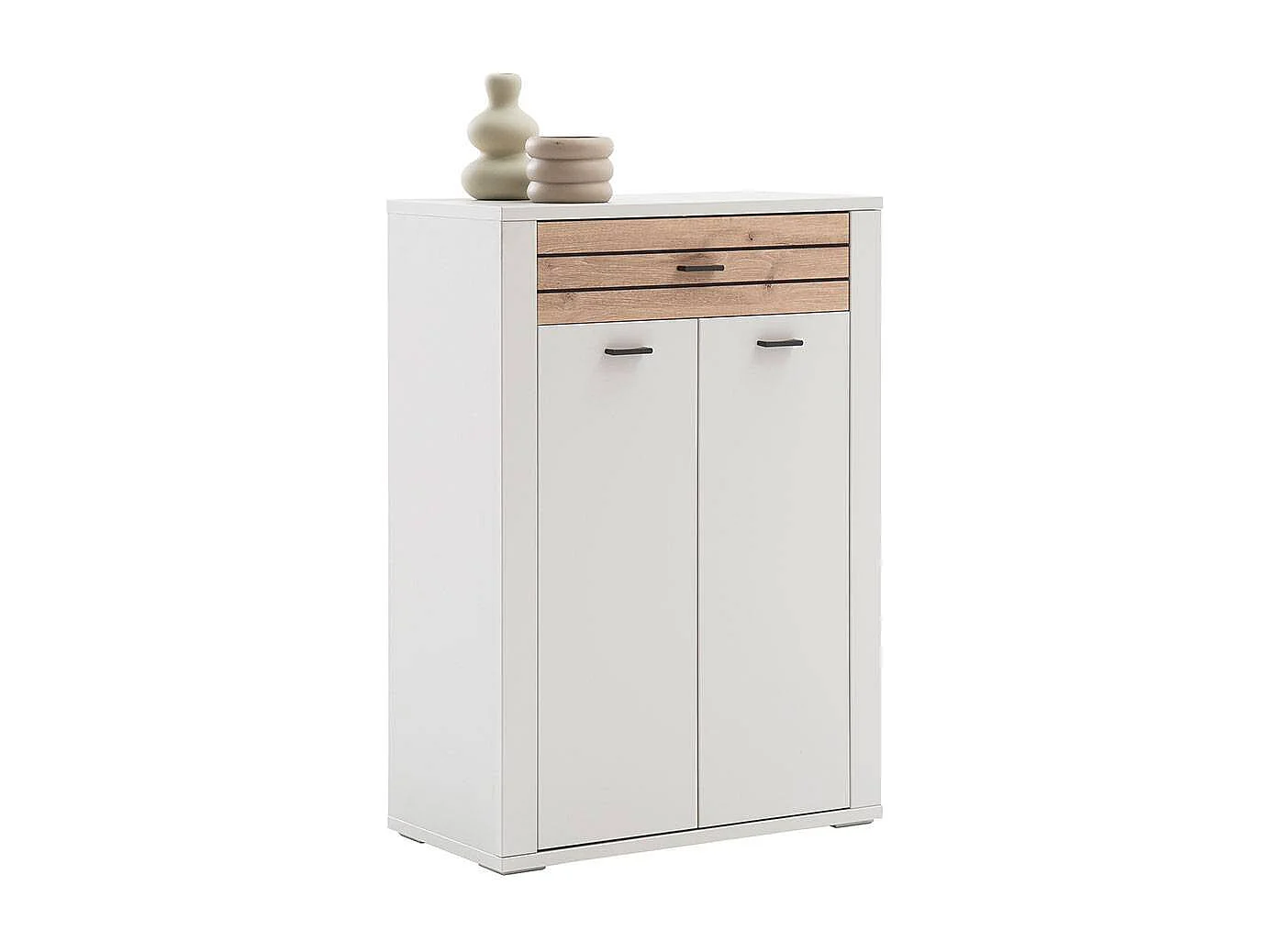 Schuhschrank Garderobenschuhschrank mit einer Schublade und Drehtüren