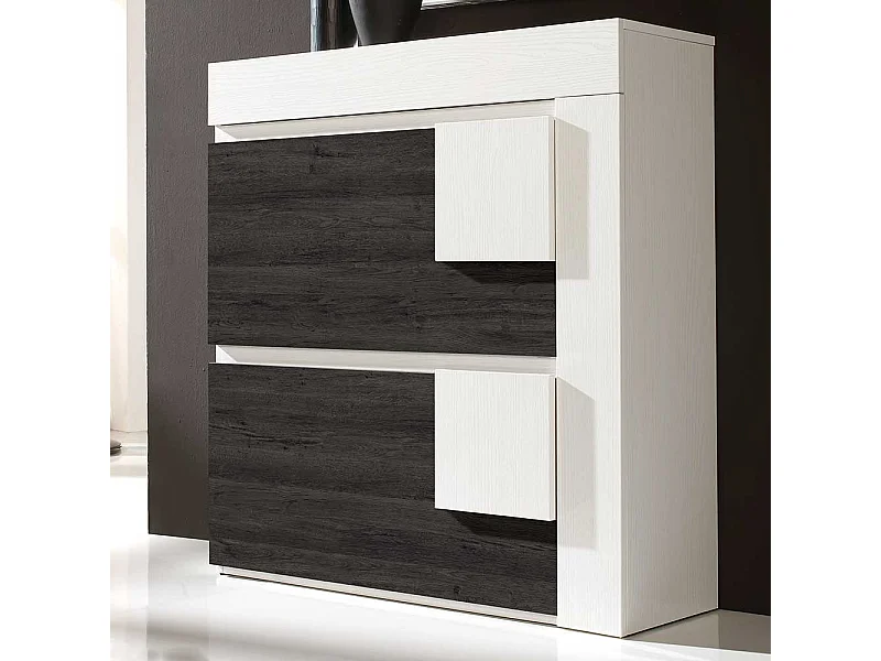 Schuhklapper in Schwarzgrau und Weiß 90 cm breit