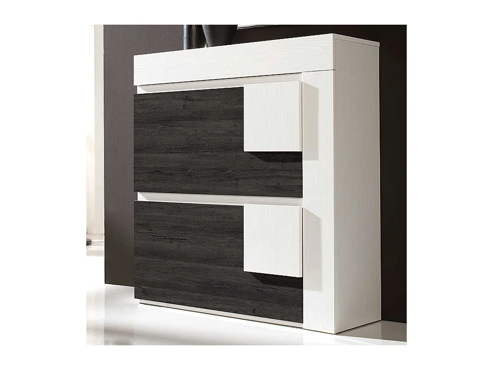 Schuhklapper in Schwarzgrau und Weiß 90 cm breit