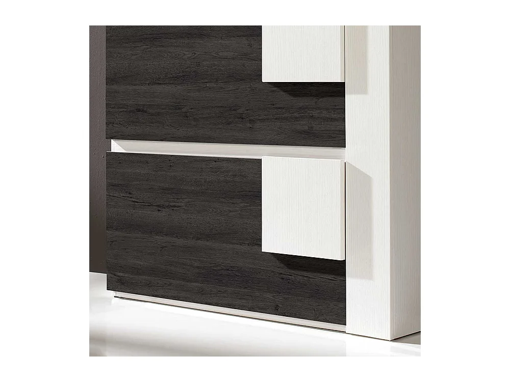 Schuhklapper in Schwarzgrau und Weiß 90 cm breit