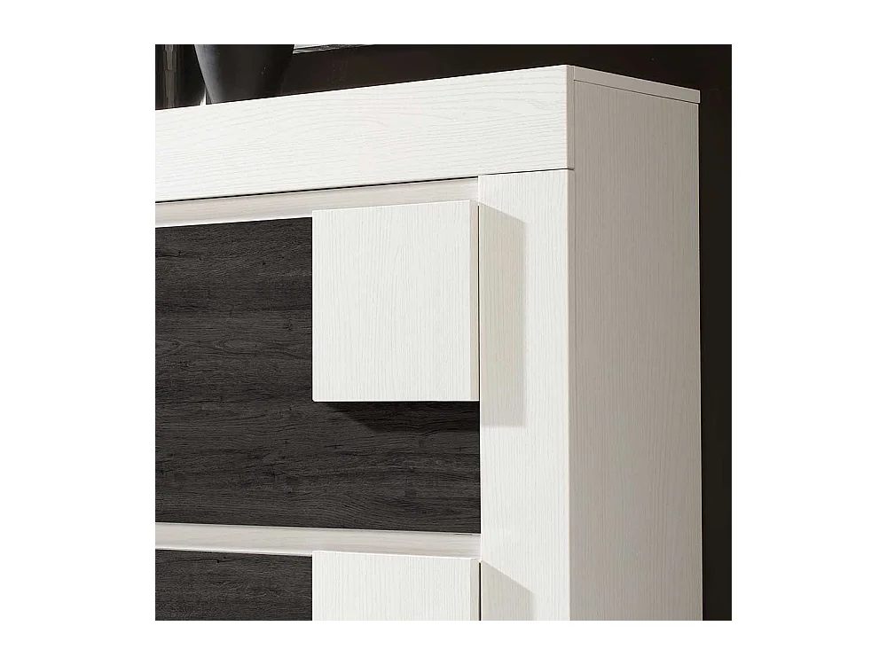 Schuhklapper in Schwarzgrau und Weiß 90 cm breit