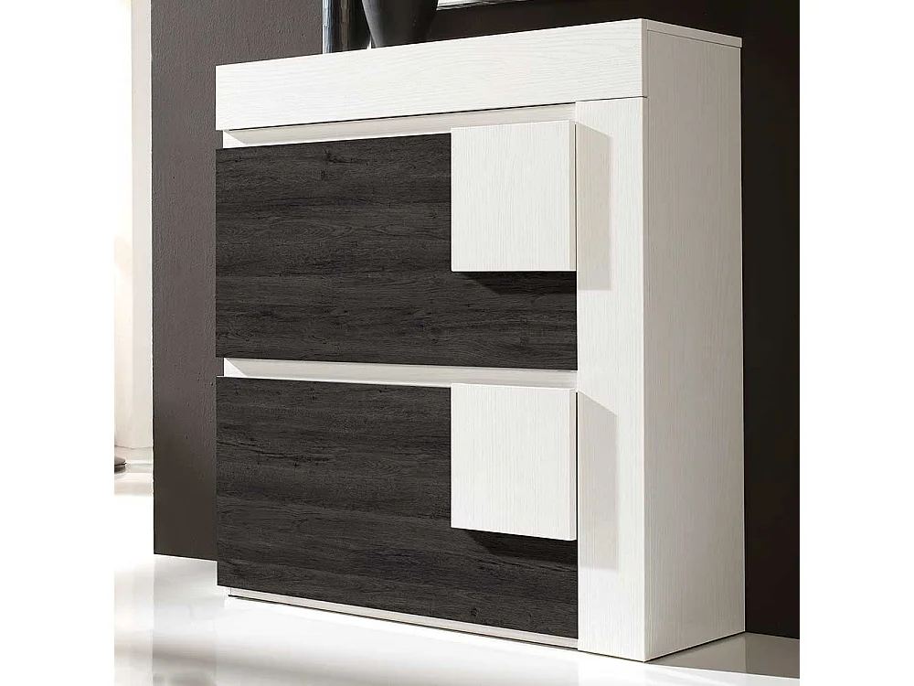 Schuhklapper in Schwarzgrau und Weiß 90 cm breit