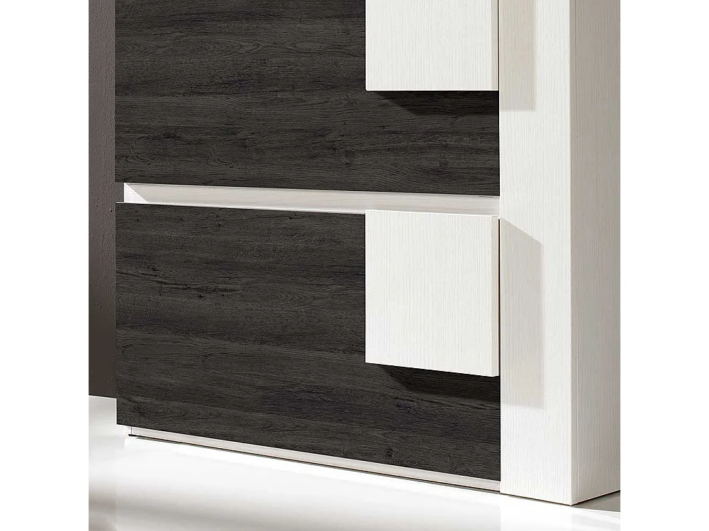 Schuhklapper in Schwarzgrau und Weiß 90 cm breit