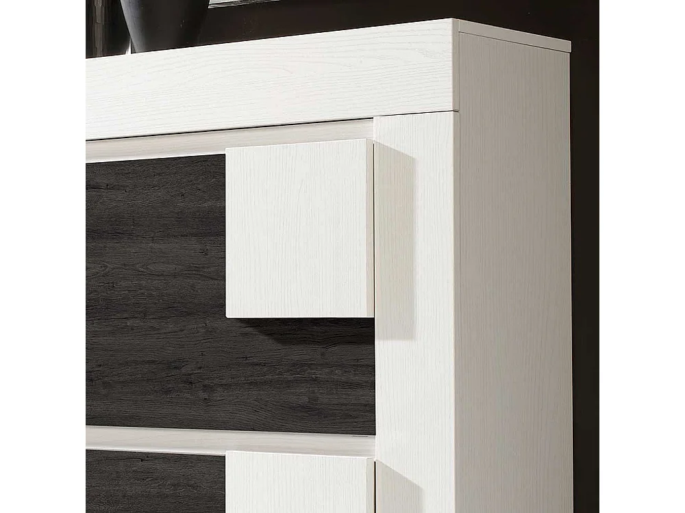 Schuhklapper in Schwarzgrau und Weiß 90 cm breit