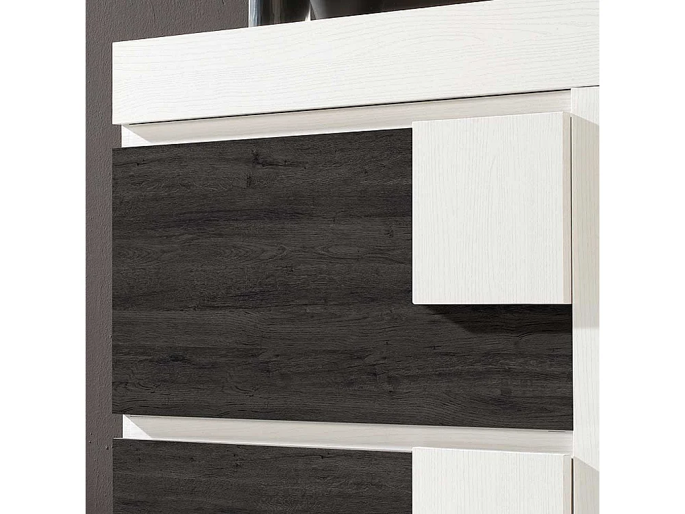 Schuhklapper in Schwarzgrau und Weiß 90 cm breit