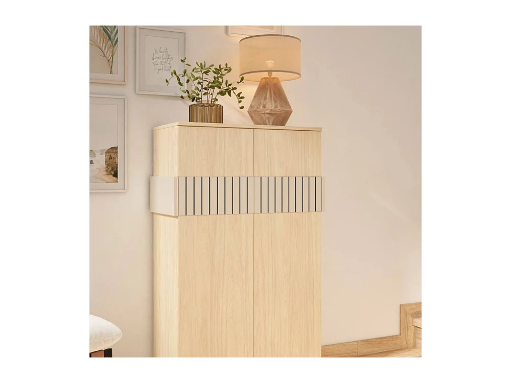 Dielenschrank Garderobenschuhschrank 126 cm hoch 2 türig