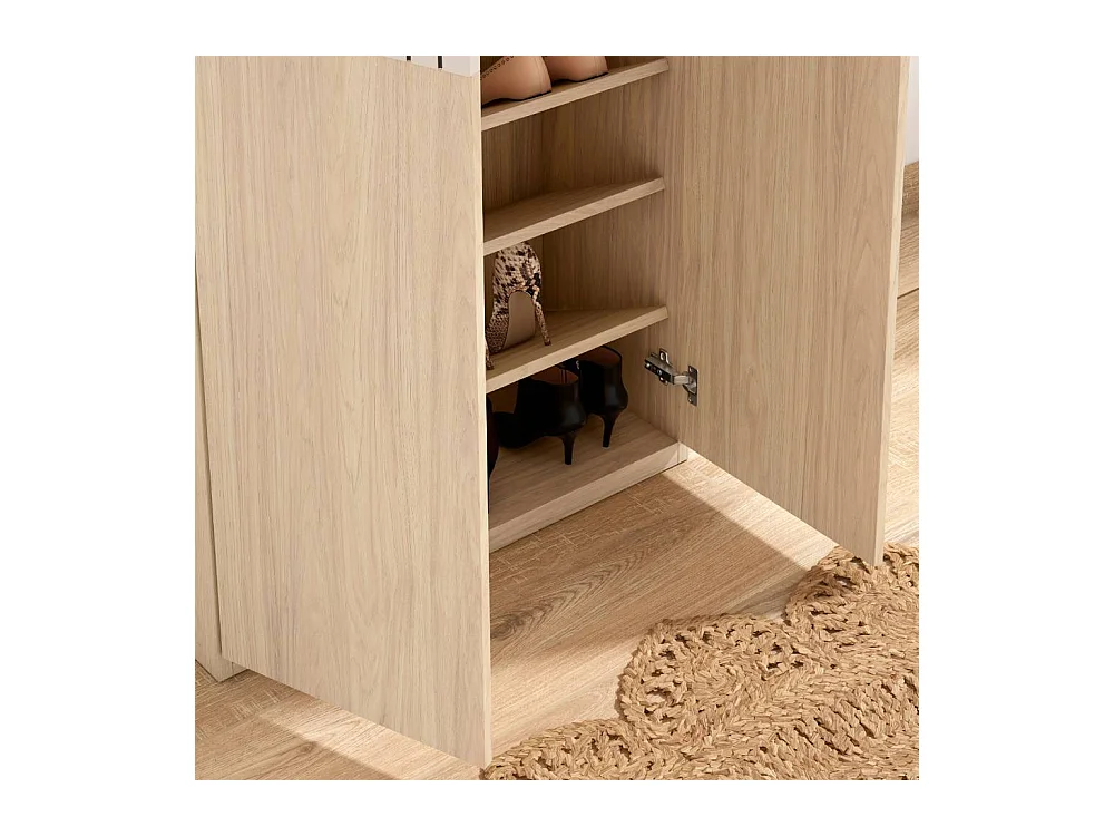 Dielenschrank Garderobenschuhschrank 126 cm hoch 2 türig