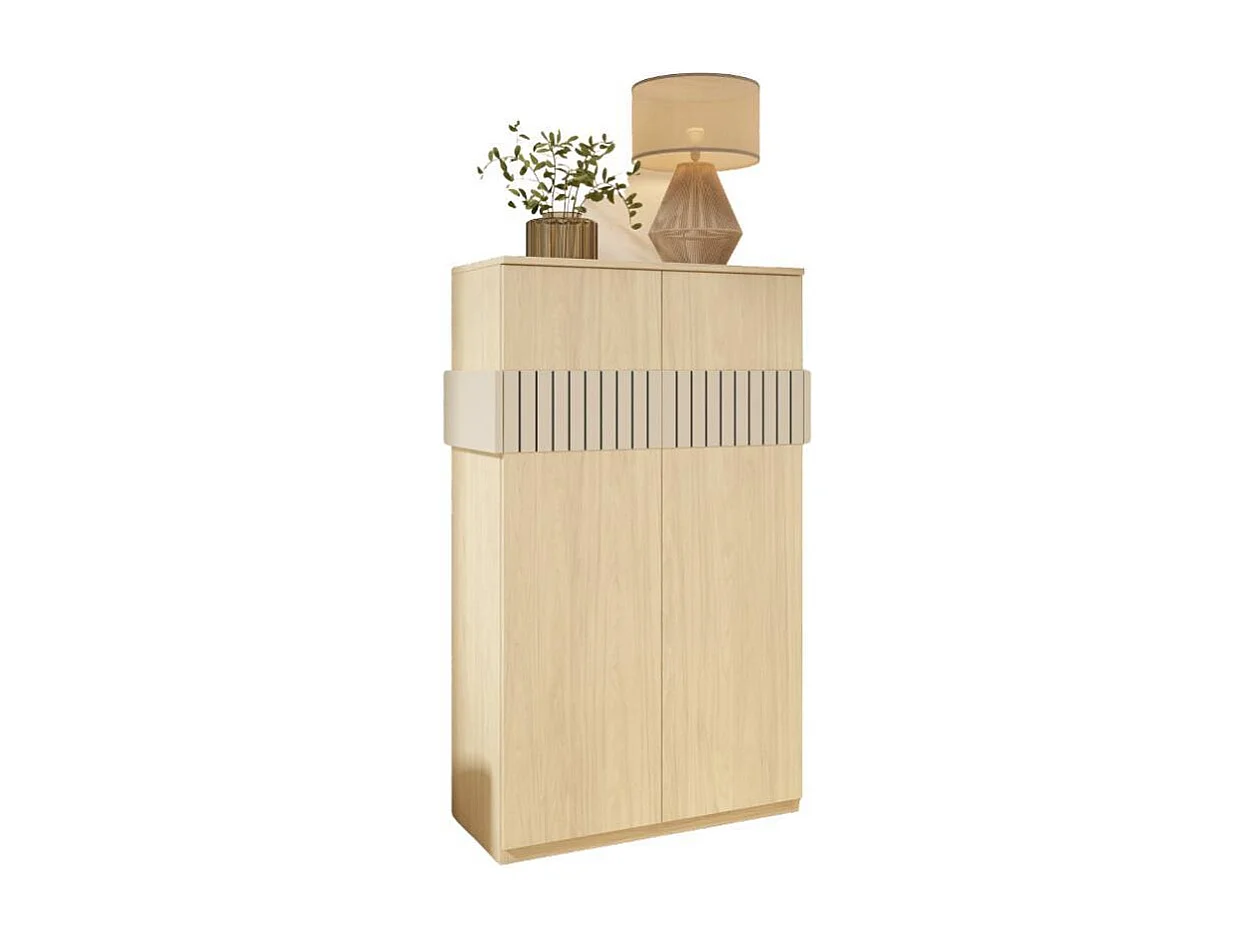 Dielenschrank Garderobenschuhschrank 126 cm hoch 2 türig