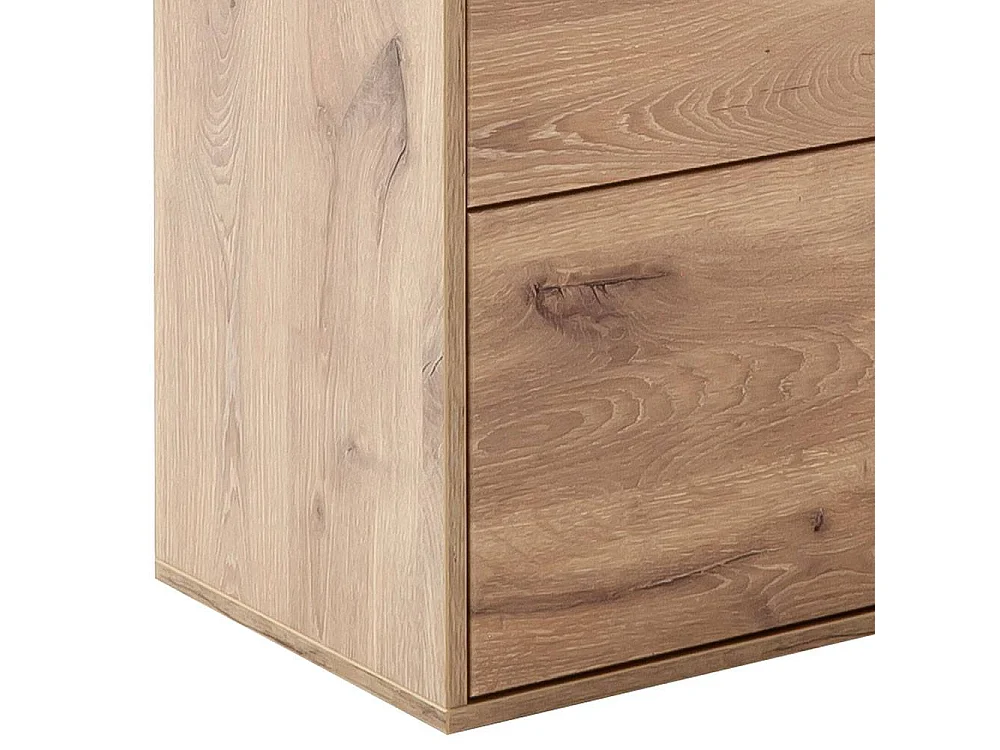 Schuhschrank Schuhklappenschrank mit LED Beleuchtung in Wildeichefarben