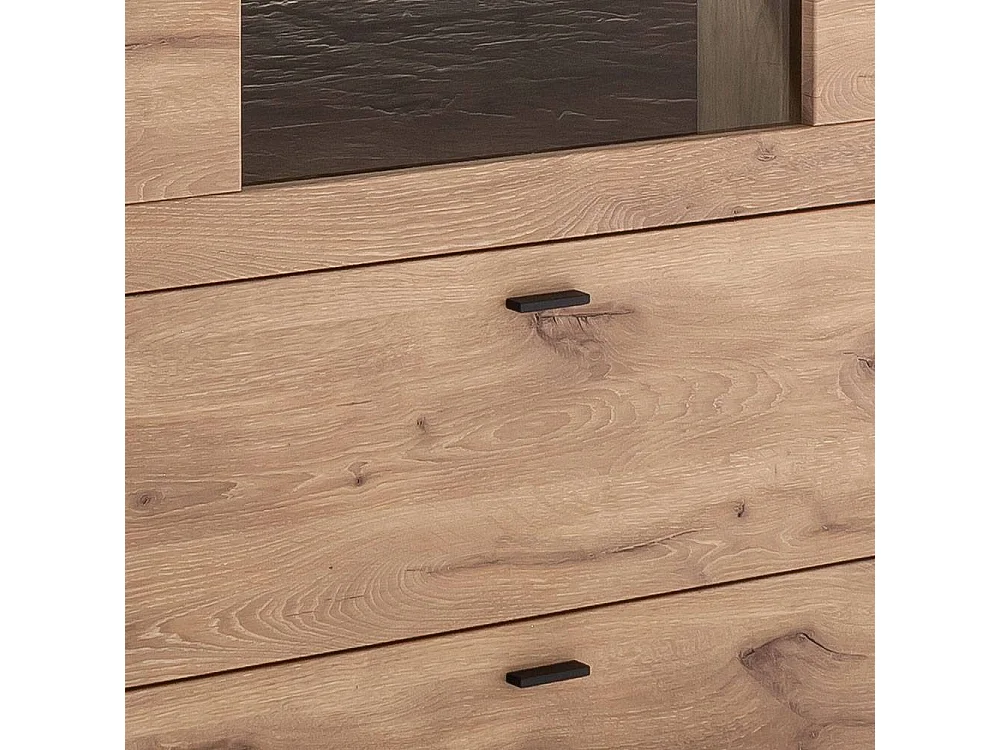 Schuhschrank Schuhklappenschrank mit LED Beleuchtung in Wildeichefarben