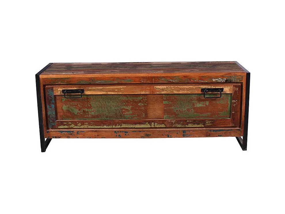 Schuhkipper aus Recyclingholz und Metall 130 cm breit