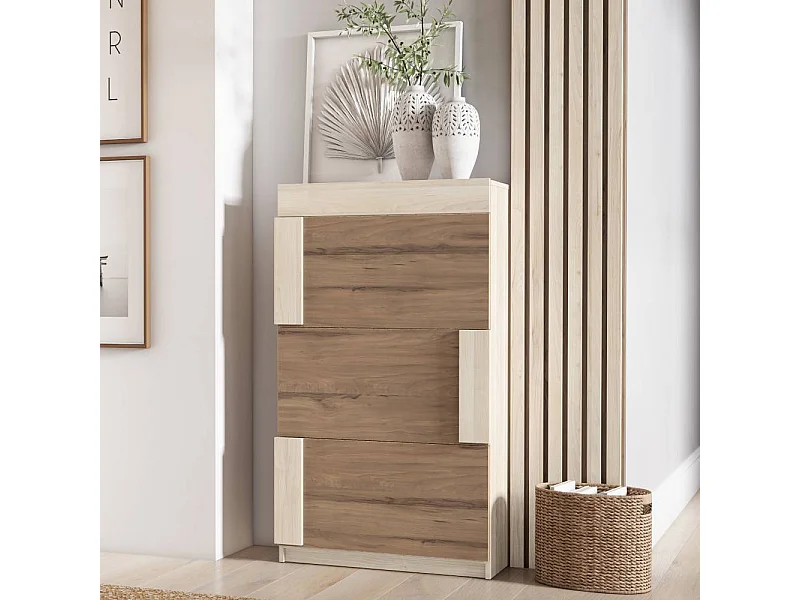 Garderobenschuhschrank Schuhgarderobe mit einer Schublade 129 cm hoch